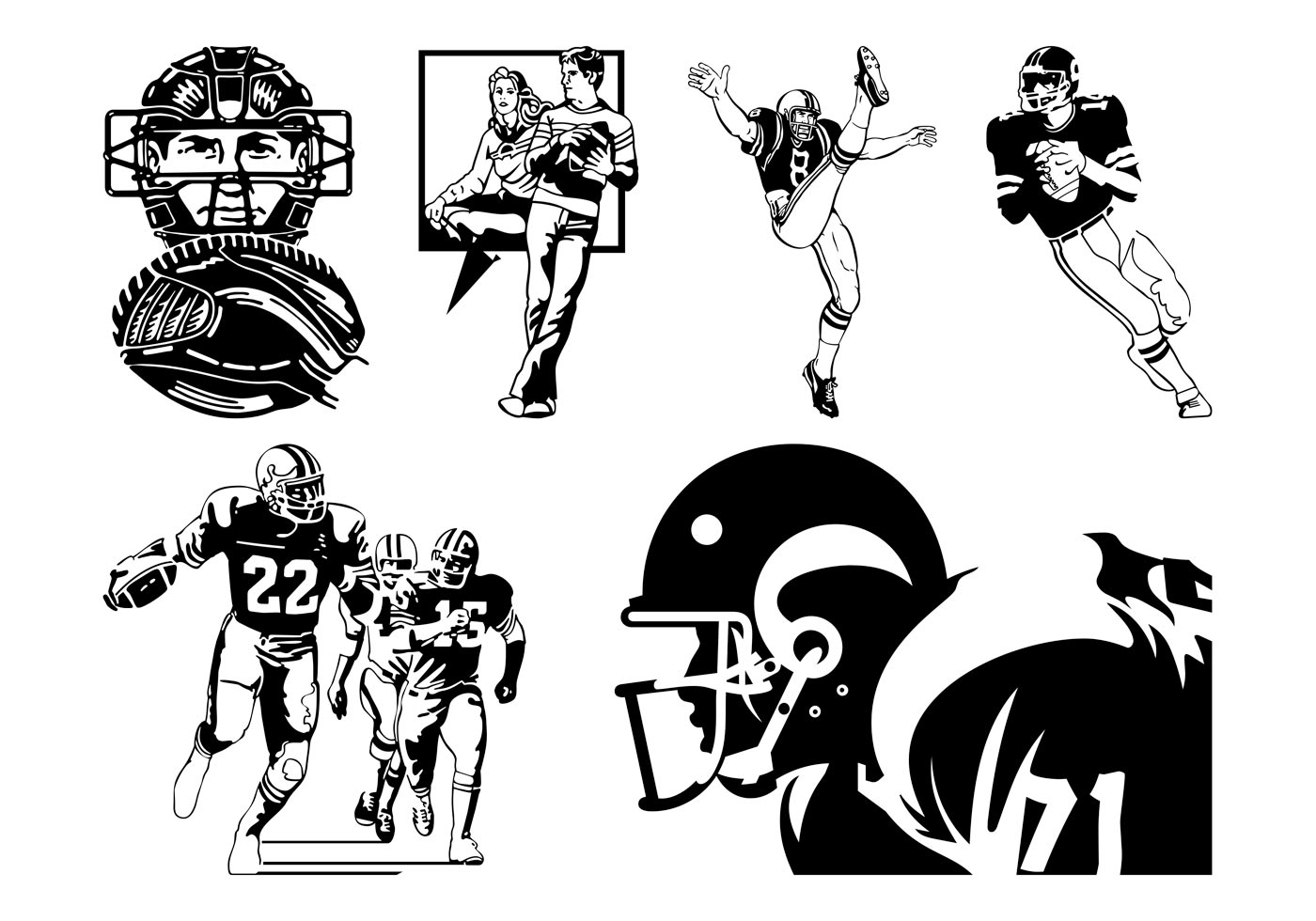 Download American Football Vector - Download Free Vector Art, Stock ...