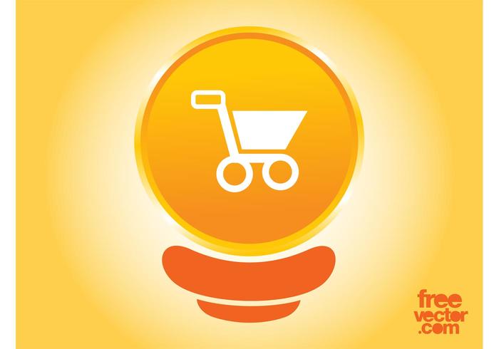 Orange Shopping Cart Button Orange Shopping Cart Button