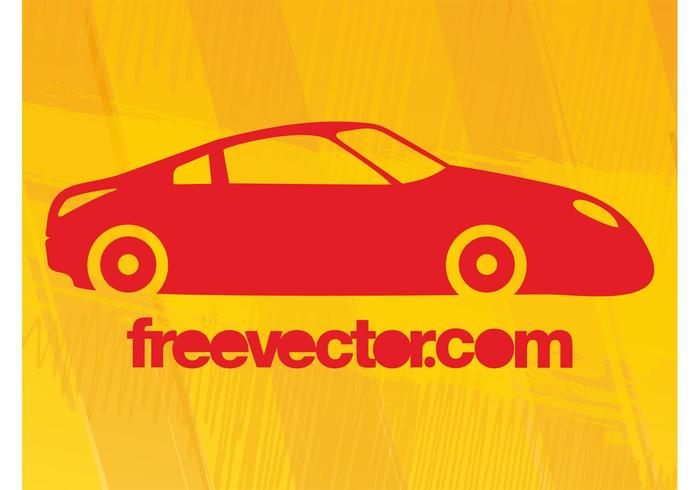 Orange Sports Car Silhouette Orange Sports Car Silhouette