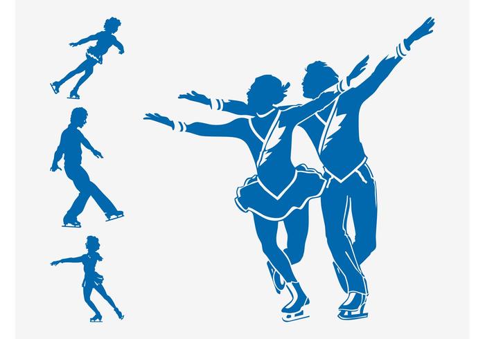 Figure Skaters Silhouettes Figure Skaters Silhouettes