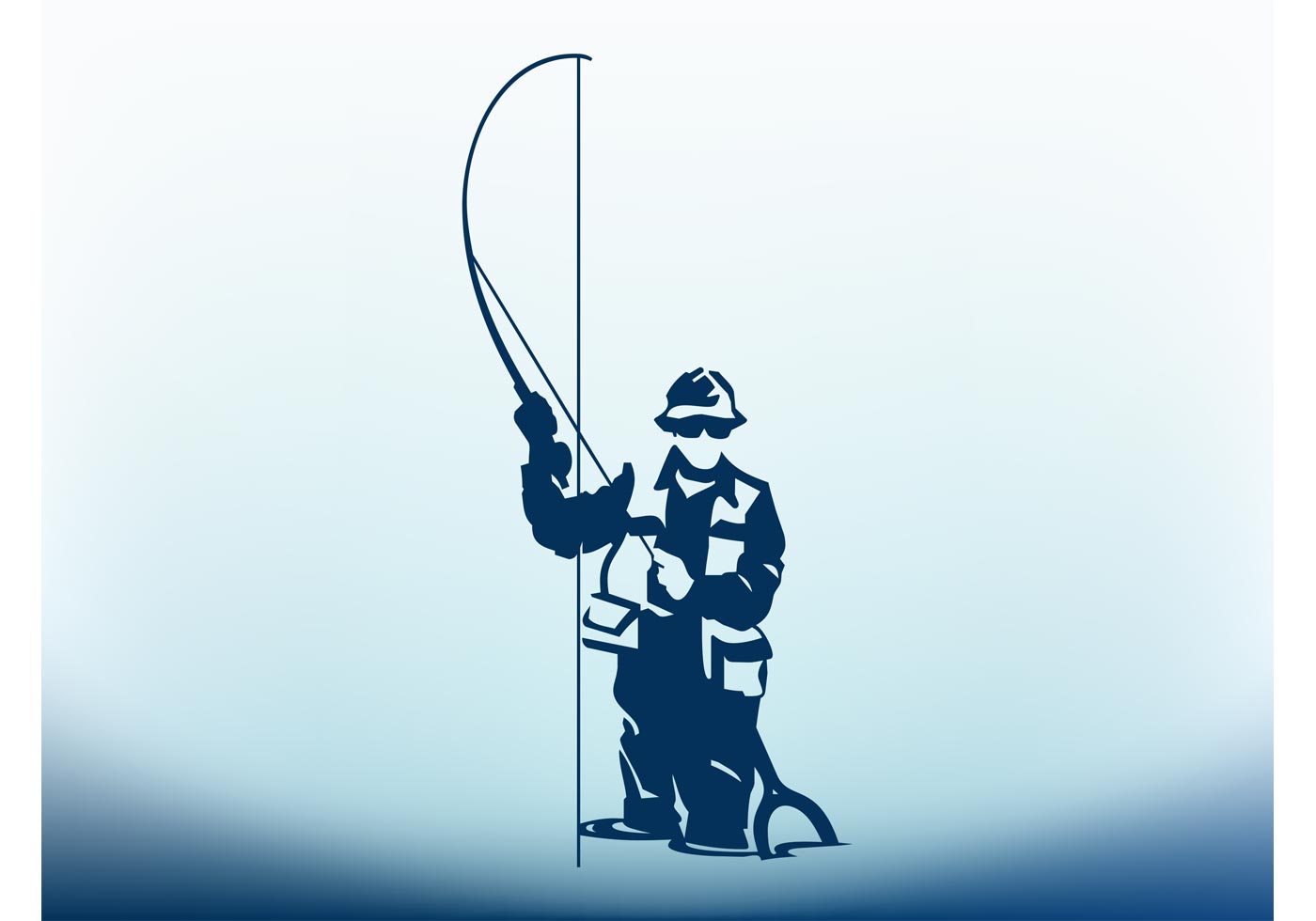 Man With Fishing Pole - Download Free Vector Art, Stock Graphics & Images