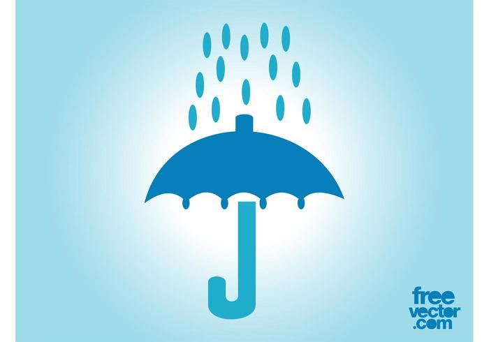 Umbrella And Rain Icon Umbrella And Rain Icon