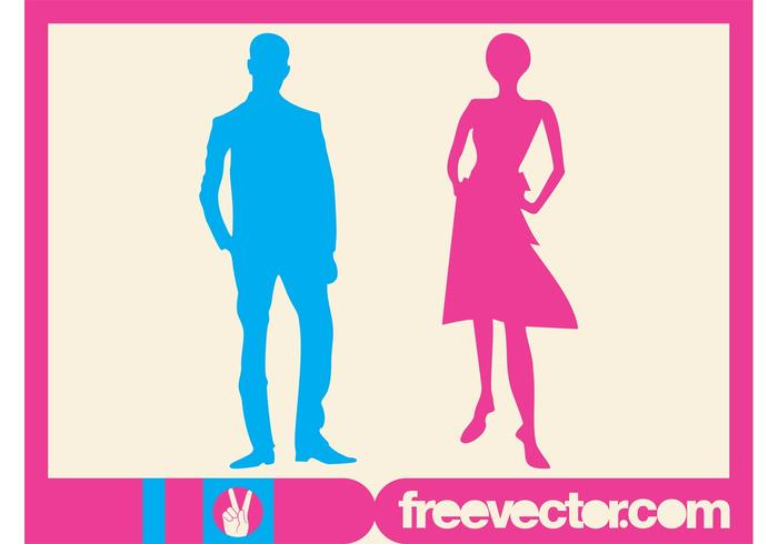 Man And Woman Silhouettes Man And Woman Silhouettes