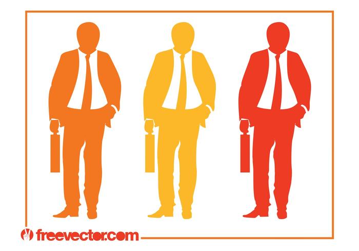 Businessman With Briefcase Silhouettes Businessman With Briefcase Silhouettes