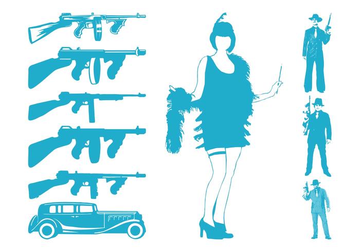 Guns And Gangsters Silhouettes Guns And Gangsters Silhouettes