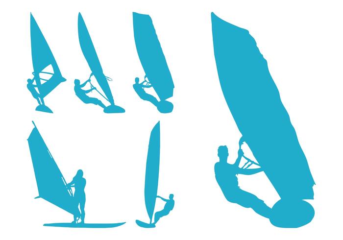 Windsurfing Silhouettes Windsurfing Silhouettes
