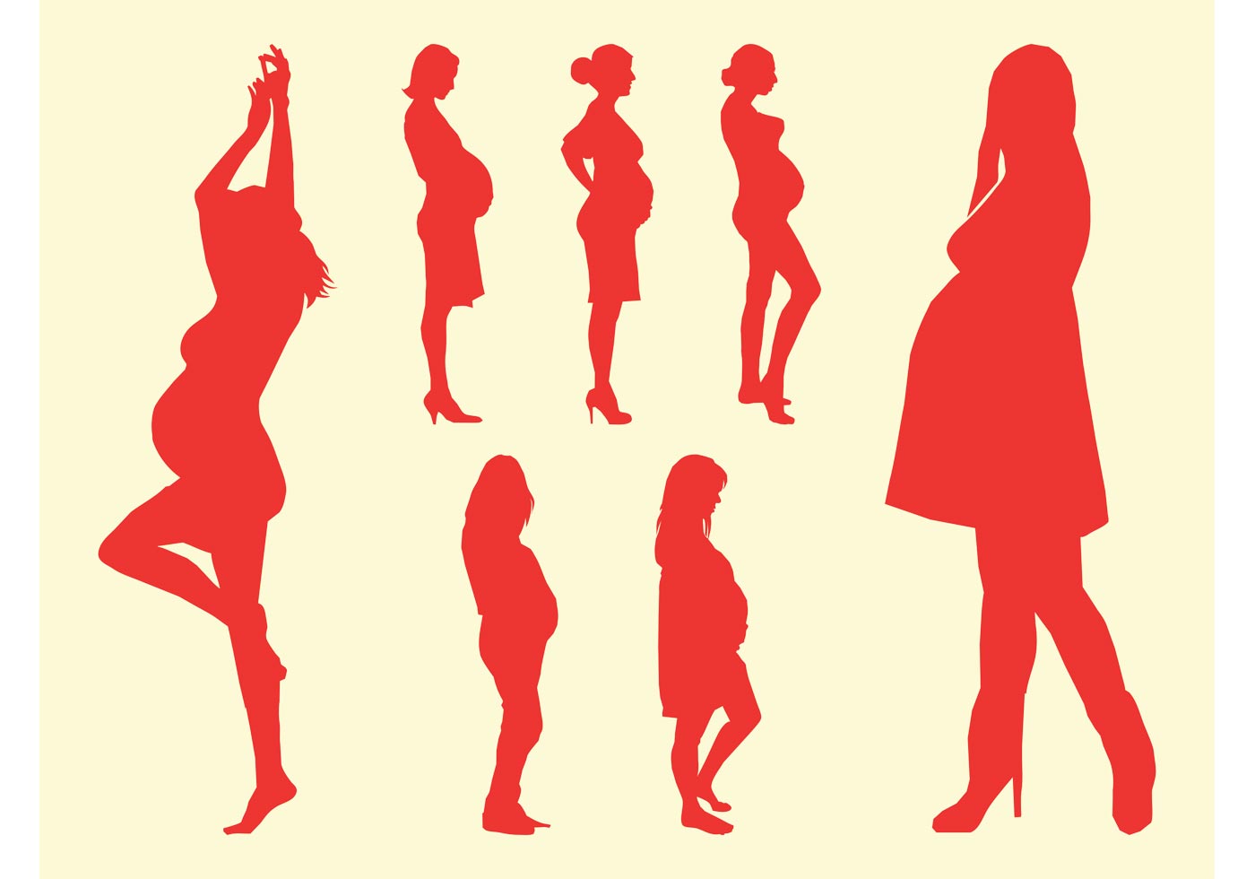 Download Silhouettes Of Pregnant Women - Download Free Vector Art ...