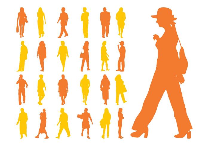 People Silhouettes Set People Silhouettes Set