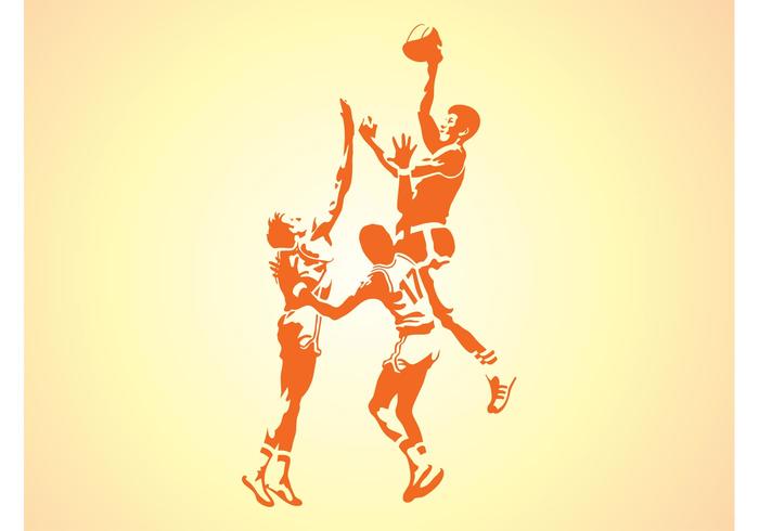 Silhouettes Of Basketball Players Silhouettes Of Basketball Players