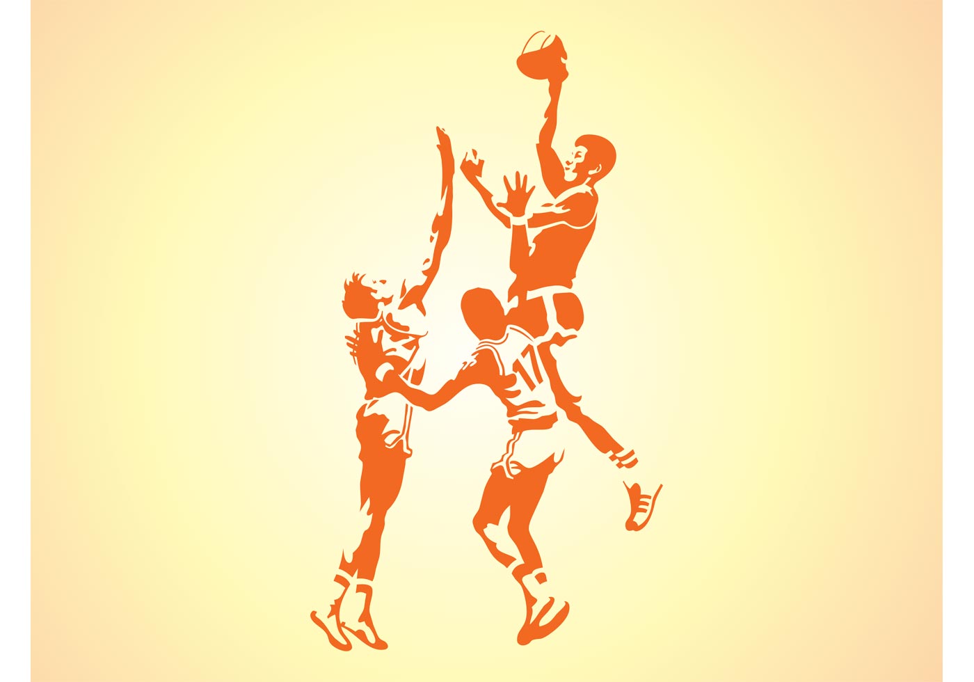Silhouettes Of Basketball Players - Download Free Vector ...