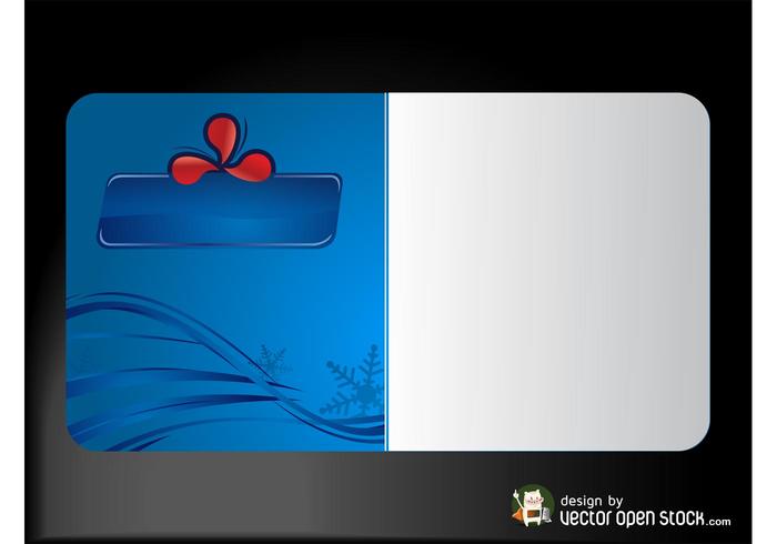 Business Card With Snowflakes Business Card With Snowflakes