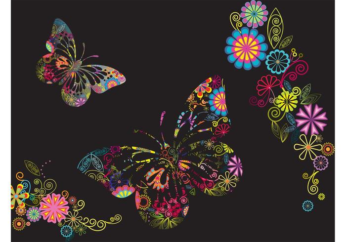 Flowers And Butterflies Background Flowers And Butterflies Background