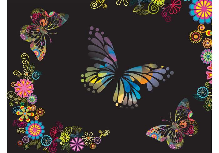 Butterflies And Flowers Background Butterflies And Flowers Background