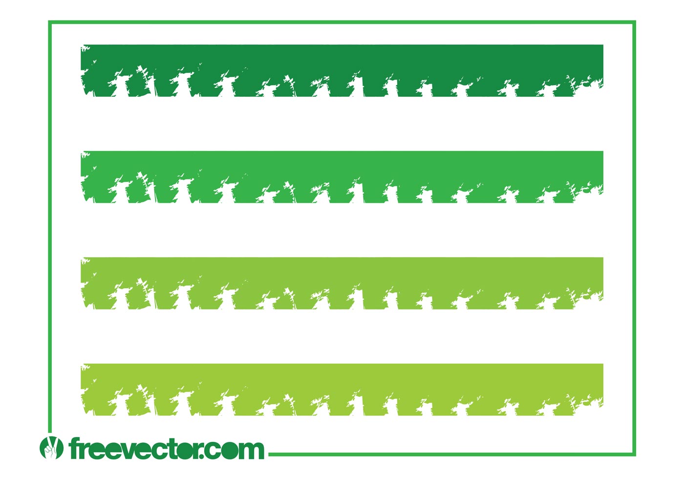 Border Design Green Color