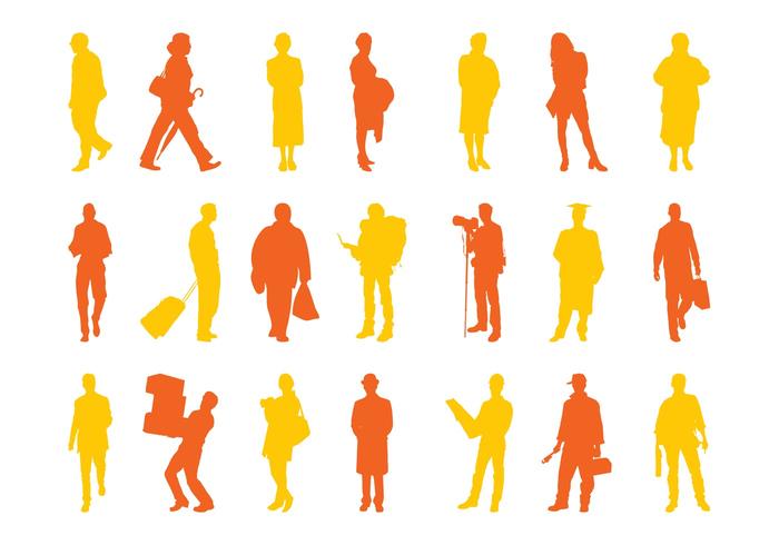 People Silhouettes Set Graphics People Silhouettes Set Graphics