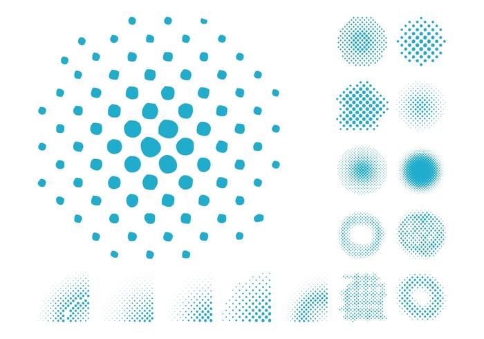 Halftone Patterns Set Halftone Patterns Set
