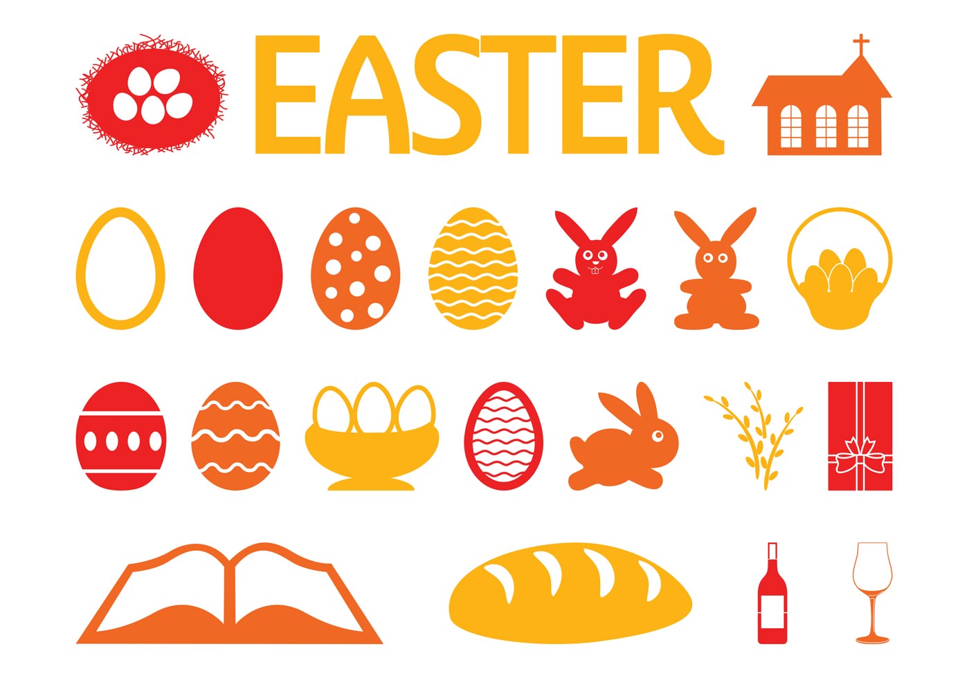 Download Easter Icon Set - Download Free Vector Art, Stock Graphics & Images