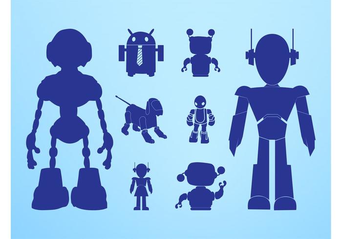 Robots Silhouettes Graphics Robots Silhouettes Graphics