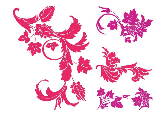 Swirling Flowers Silhouettes Swirling Flowers Silhouettes