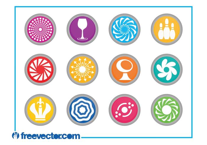Round Icons Set Round Icons Set