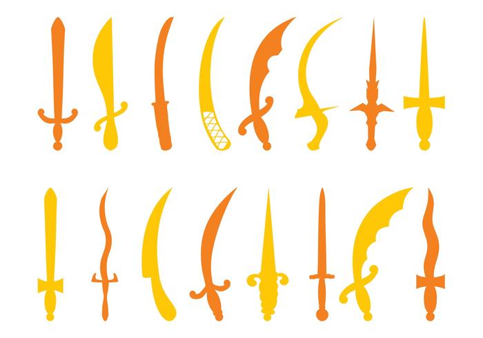 Antique Swords Silhouettes Antique Swords Silhouettes