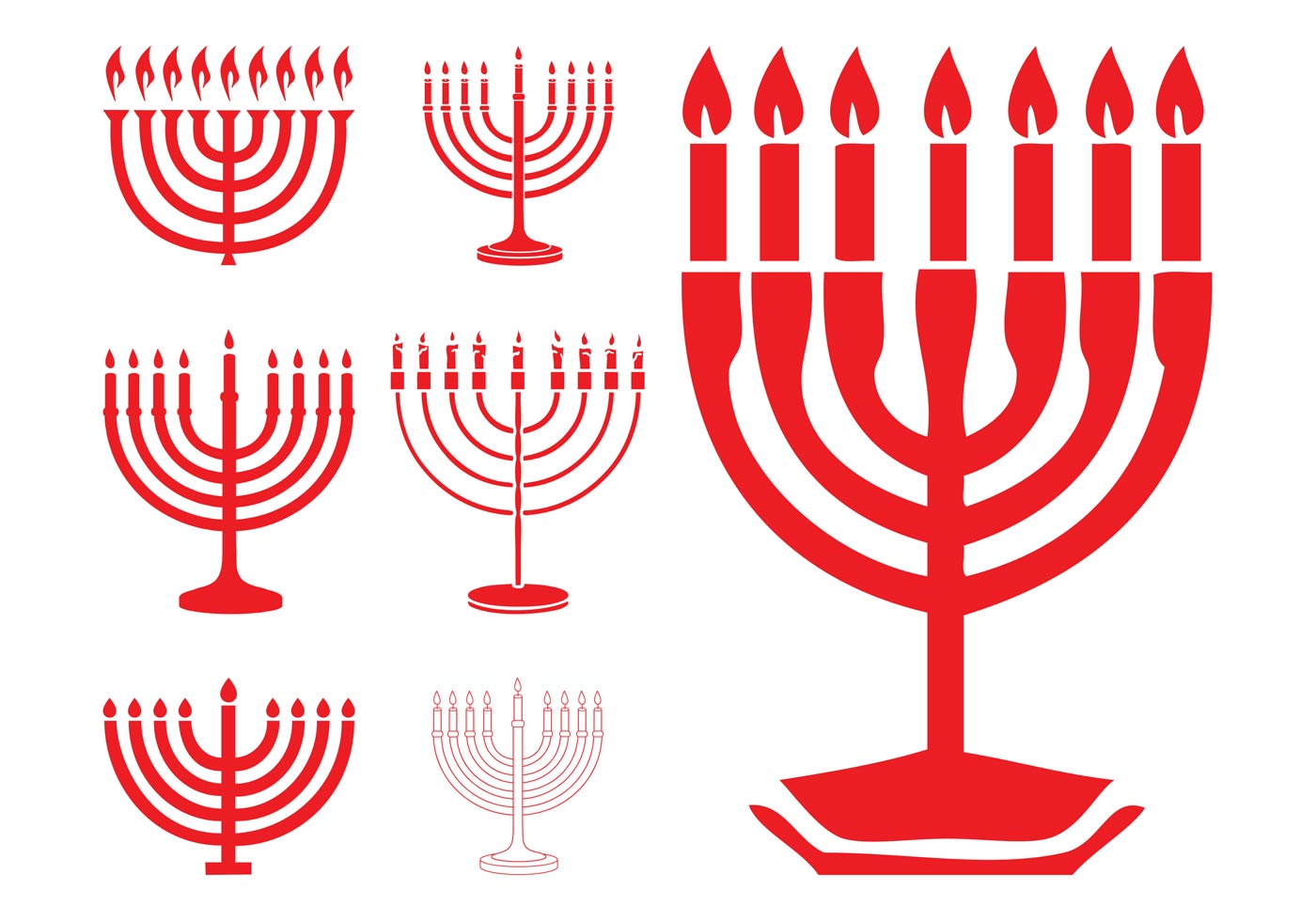 Hanukkah Menorahs Download Free Vector Art, Stock Graphics & Images