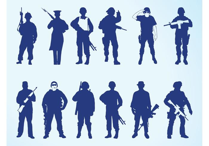 Silhouettes Of Soldiers Silhouettes Of Soldiers