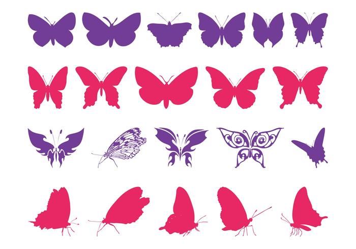 Butterfly Silhouettes Set Butterfly Silhouettes Set