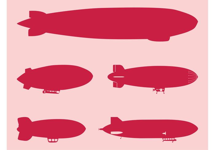 Blimp Silhouettes Set Blimp Silhouettes Set