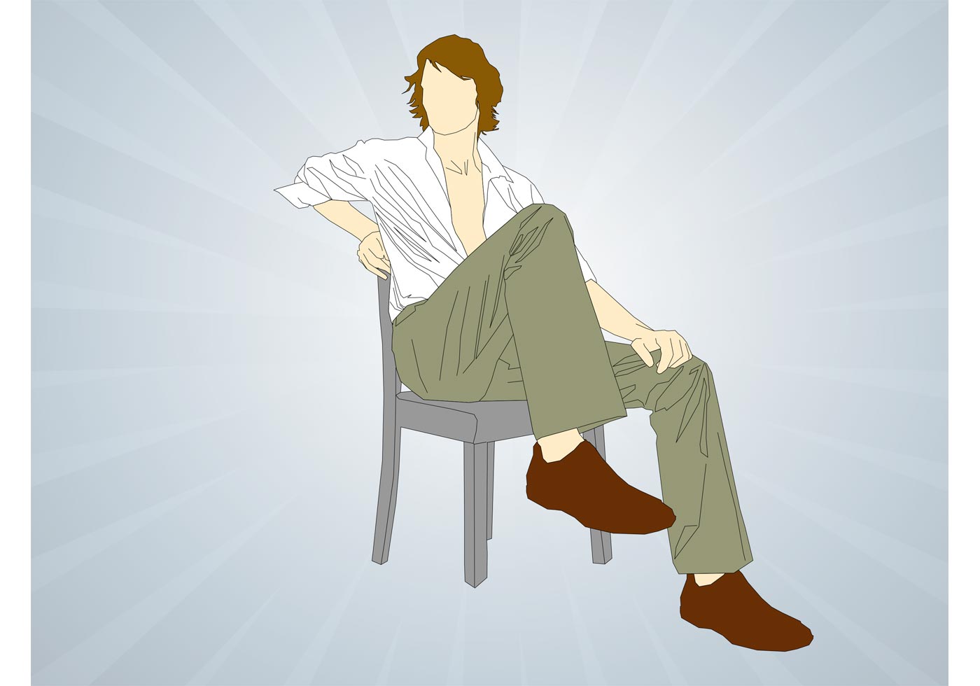 Man Sitting On Chair Download Free Vector Art, Stock Graphics & Images