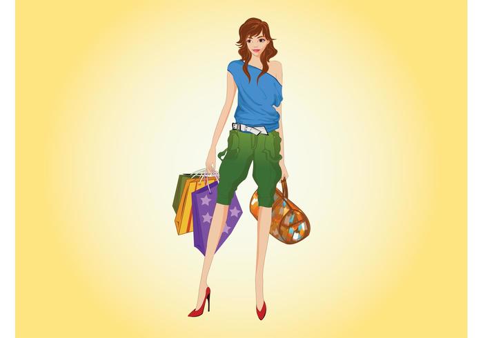 Happy Shopping Woman Happy Shopping Woman