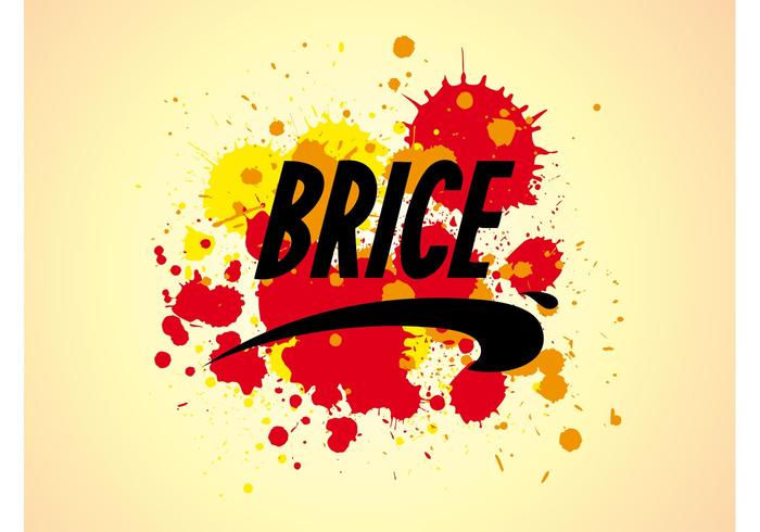 Brice Logo And Splatter vector