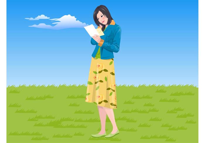 Girl Reading Letter Girl Reading Letter