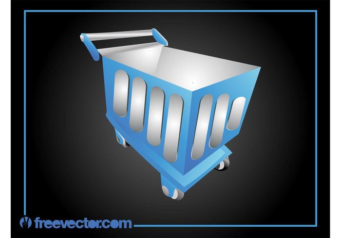 Blue Shopping Cart Blue Shopping Cart