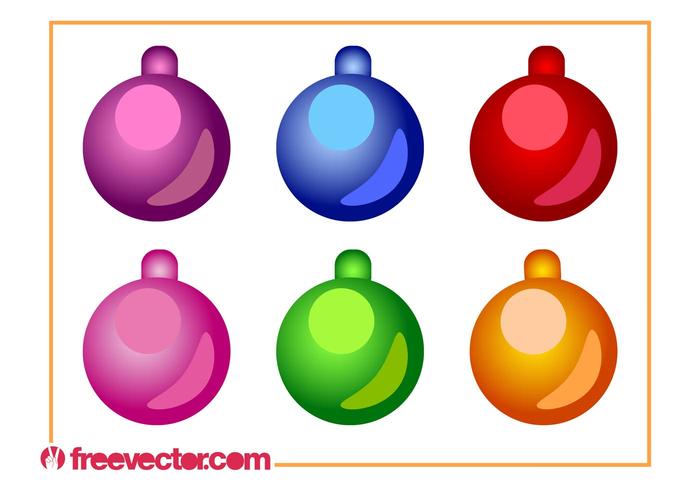 Christmas Ornaments Vector Set