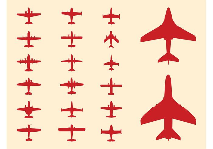 Plane Silhouettes Set Plane Silhouettes Set