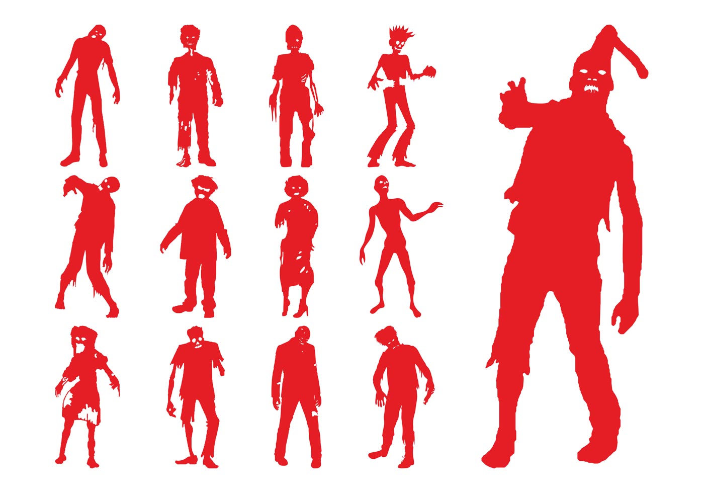 Download Zombie Silhouettes - Download Free Vector Art, Stock Graphics & Images