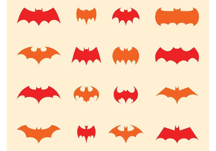 Conjunto de Logotipo Batman vector