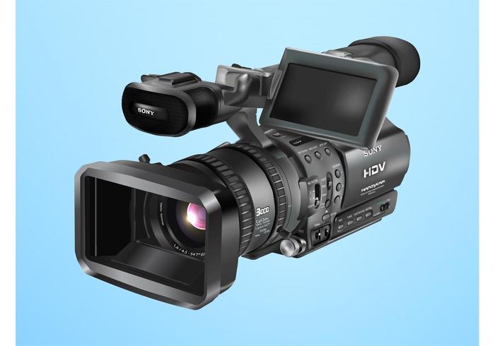 Camara de video vector