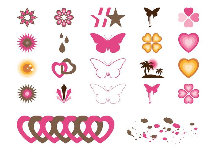 Hearts And Butterflies Set Hearts And Butterflies Set