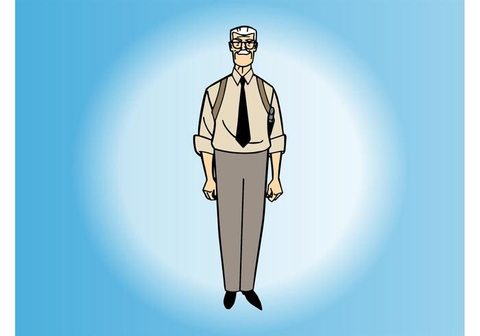 Cartoon Old Man vector