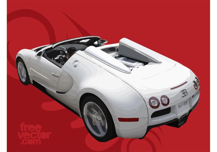 White Bugatti Veyron vector