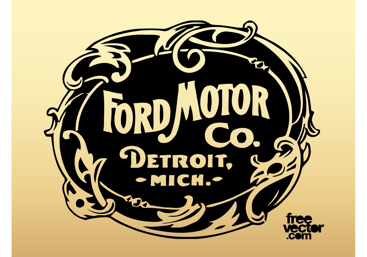 Download Old Ford Motor Company Logo 77224 Vector Art At Vecteezy