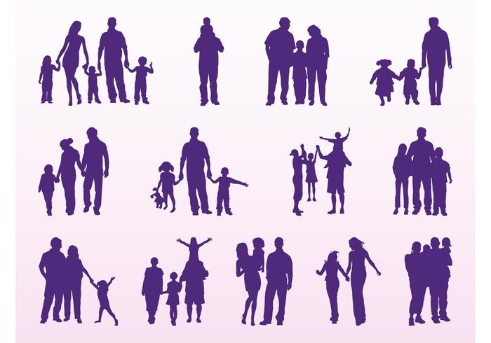 Family Silhouettes Set Family Silhouettes Set