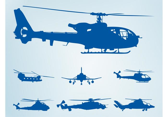 Helicopter Silhouettes Helicopter Silhouettes