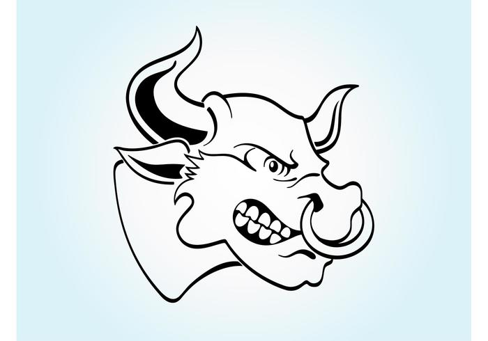 Angry Cartoon Bull