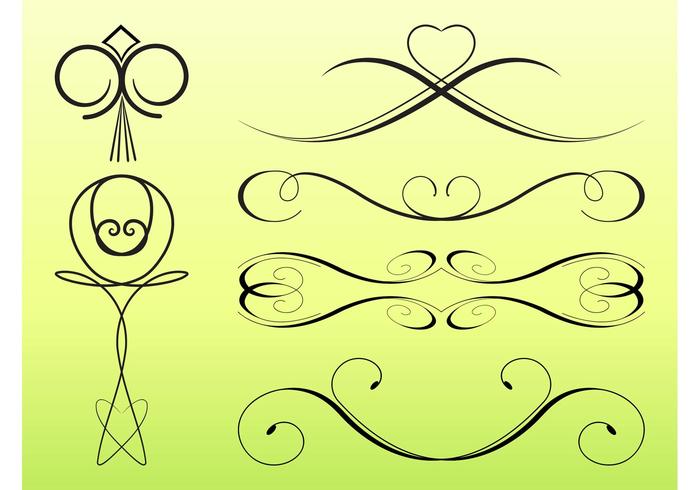Download Swirling Decorative Lines - Download Free Vector Art ...
