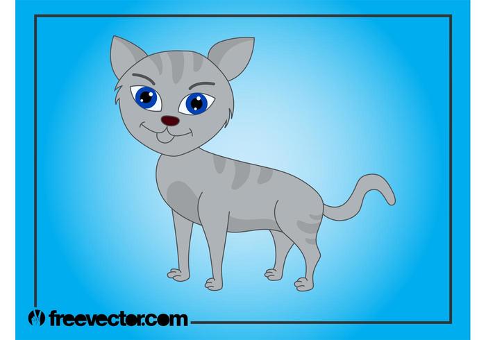 Gray Cartoon Cat