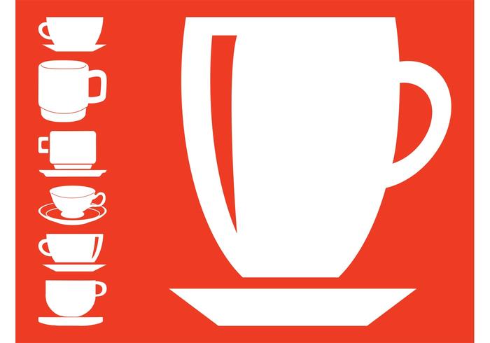 Coffee Cups Silhouettes Coffee Cups Silhouettes