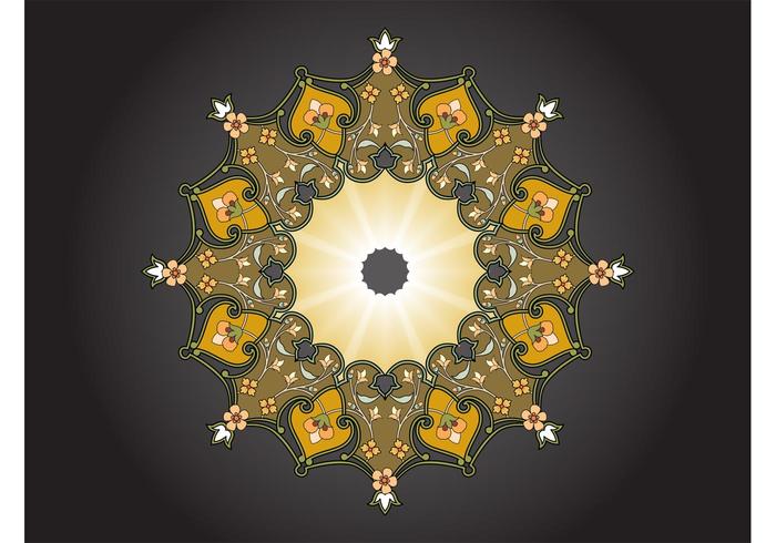 Round Floral Ornament Round Floral Ornament
